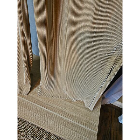 ACOA Gold Wide-Leg Flowy Pants – Size Small - Picture 6 of 9